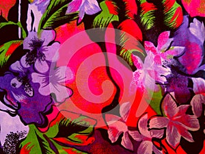 Art callasic flowers colors designe