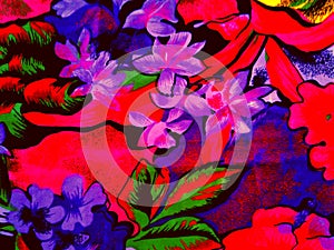 Art callasic flowers colors designe