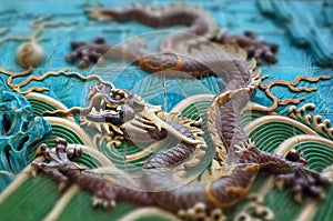Chinese dragon sculpture artwork