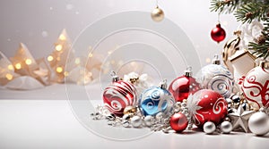 Art Christmas decorations and holidays sweet on white background