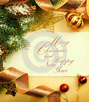 Art Christmas greeting card