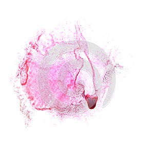 Art Claret, pink watercolor ink paint blob watercolour splash co