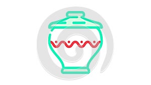 art clay crockery color icon animation