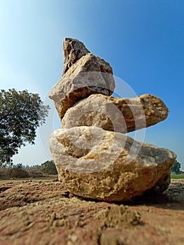 Art and craft mountain rocks