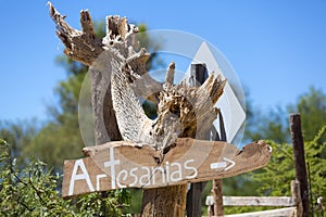 Art and craft sign post, Cafayate