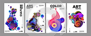 Art, Culture and Fashion Colorful Abstract Illustration Poster photo