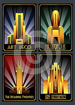 Art Deco Architecture Poster Set