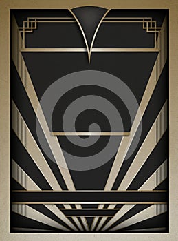 Art Deco Background and Frame photo