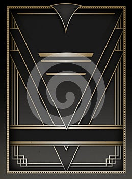Art Deco Background and Frame