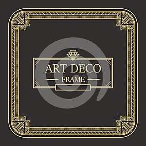 Art deco border and frame template.