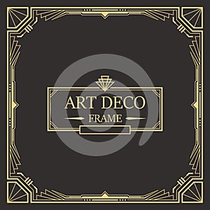 Art deco border and frame template.