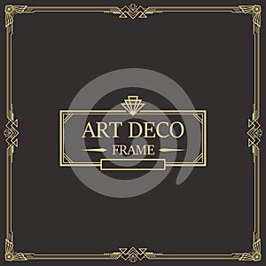 Art deco border and frame template