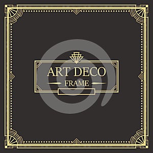 Art Deco Border frame vector05