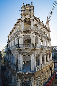 Art Deco building restoration Old Havana