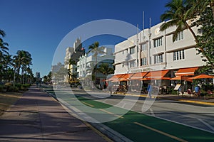 Art Deco Buildings along Ocean Drive Miami Beach Florida