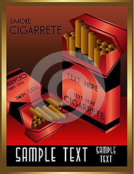 Art deco cigarrete vector