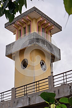 Art Deco Clock Tower in Town square Market Bhiloda Aravalli district Noth Gujarat