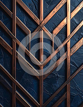 Art Deco Copper Geometric Wall Panel