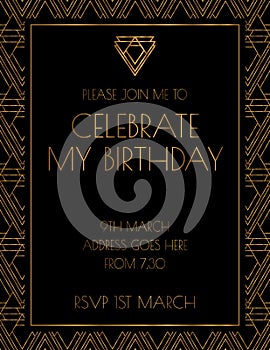 Art Deco Elegant 1920s Invitation Design