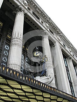 Art deco entrance of a department store in Oxfort