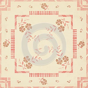 Art Deco Floral Background Patchwork Design