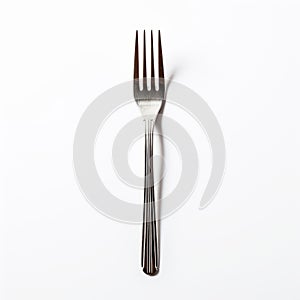 Art Deco Fork: Fujifilm Pro 800z Style, Isolated Top View photo