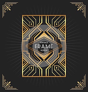 Art deco frame design for your design