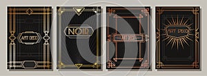 Art Deco Frames Vector Set