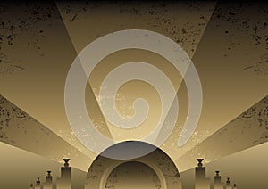 Art Deco Futurist style background design photo