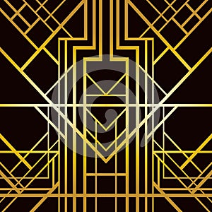 Art deco geometric pattern photo