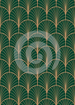 Art deco geometric seamless vector pattern. photo