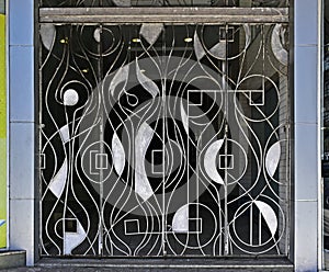 Art deco grid gate in Petropolis, Brazil photo