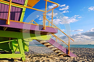 An Art Deco Lifeguard stand at Miami Beach