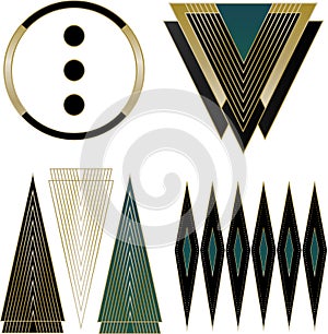 Art Deco Logos and Design Elements