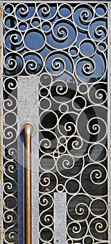 Art Deco metallic gate detail, downtown Rio