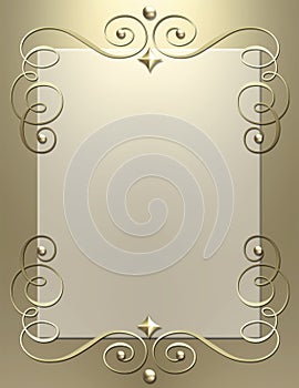 Art Deco metallic swirl frame