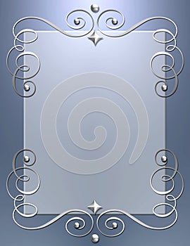 Art Deco metallic swirl frame