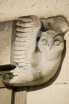 Art Deco Owl carving, Southampton