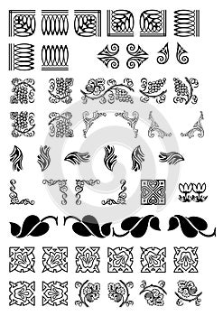Art Deco Page borders and corners available as vector