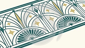 Art Deco Pattern, Geometric Architectural Style, vector design Generative AI
