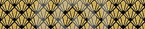 Art Deco Pattern. Seamless black and gold background. Luxury lace ornament. Retro geometric design. 1920-30s motifs. Luxury