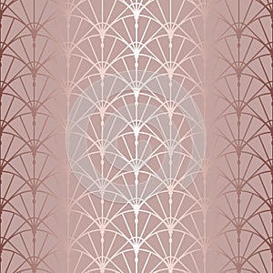 Art deco seamless pattern. Japanese or Chinese style. Fan background. Japan or china motif. Artdeco backdrop. Delicate fancy textu photo