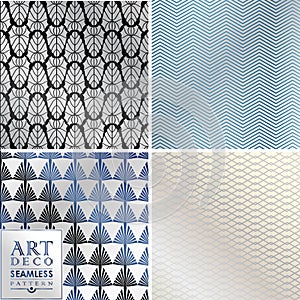 Art Deco seamless vintage wallpaper pattern