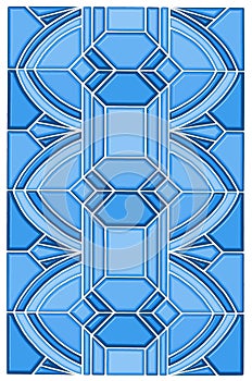 Art deco stain glass design