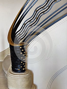 Art deco stair railing