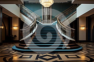 Art Deco Staircase - Europe (Generative AI)