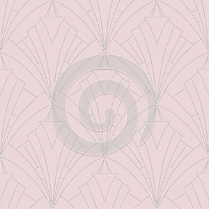 Art deco style geometric forms seamless pattern background