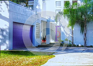 Art deco style home, a Miami Vice 80's flashback.