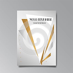 Art Deco template golden black, A4 page, menu, card, modern invitation, Moon stars and city lights in a Art Deco