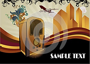 Art deco vector composition